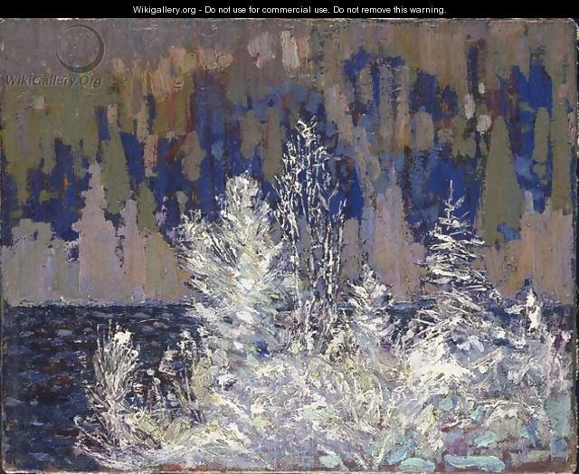 Frost-laden Cedars, Big Cauchon Lake - Tom Thomson