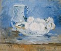 White Flowers in a Bowl - Berthe Morisot