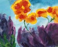Gardenflowers with Violet and and Yellow Buds - Emil Nolde