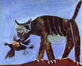 Wounded Bird and Cat - 