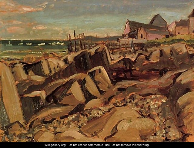 Fishing Village, New Brunswick - Arthur Lismer