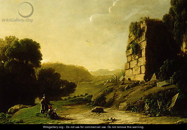 Landscape with a Draughtsman Sketching Ruins - Claude Lorrain (Gellee)