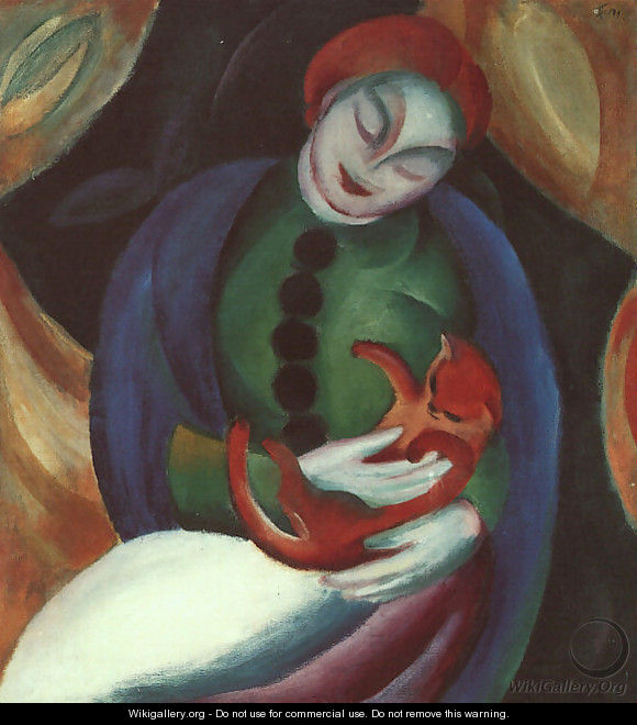 Girl with Cat II - Franz Marc