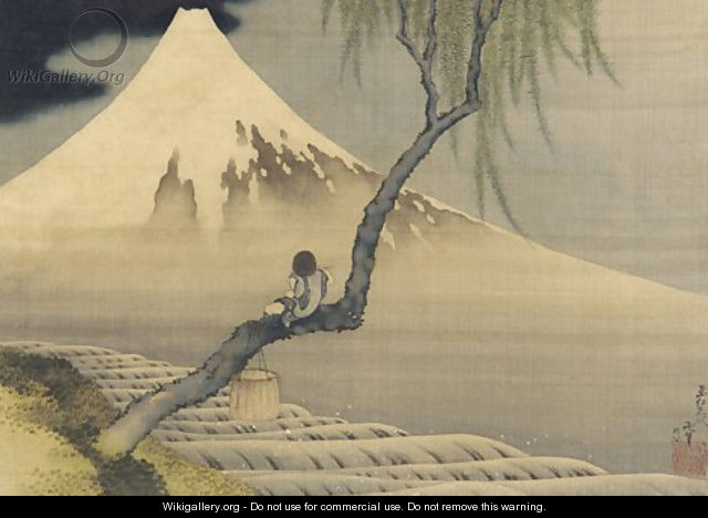 Boy on Mount Fuji - Katsushika Hokusai
