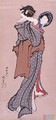 Woman Looking in Mirror - Katsushika Hokusai