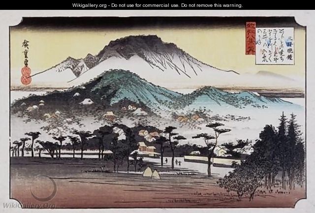 Evening bell at Mii Temple - Utagawa or Ando Hiroshige