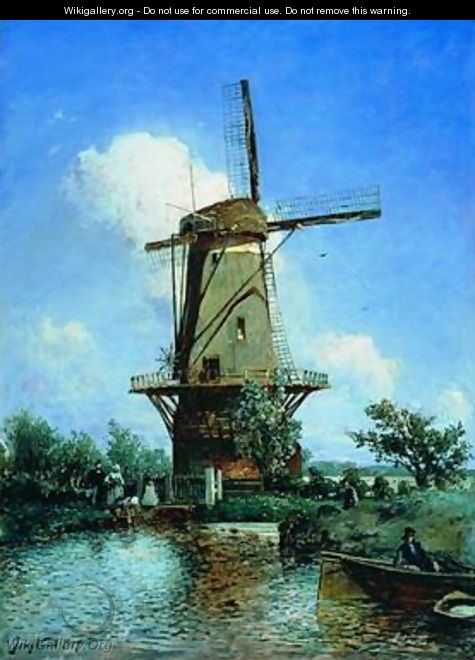 Windmill near Delft - Johan Barthold Jongkind