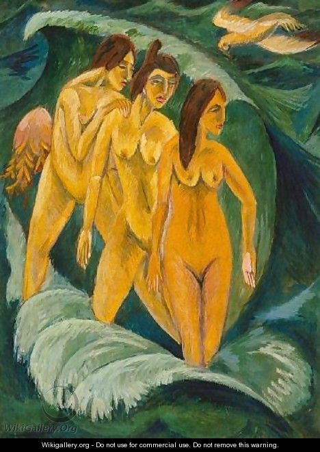 Three Bathers - Ernst Ludwig Kirchner