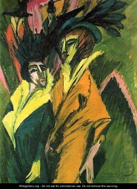 Two Women in the Street - Ernst Ludwig Kirchner
