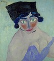 Woman's Head with Green Eyes - Lyonel Feininger
