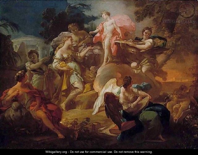 Allegory of the Arts with Apollo and the Graces - Corrado Giaquinto