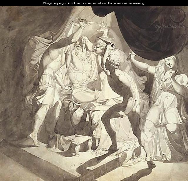 An Old Man Murdered by Three Younger Men - Johann Henry Fuseli