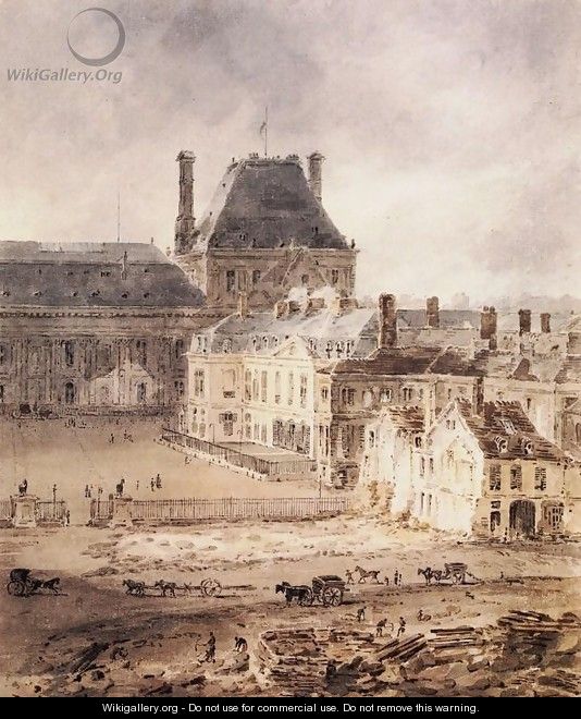 Part of the Tuileries and the Louvre - Thomas Girtin