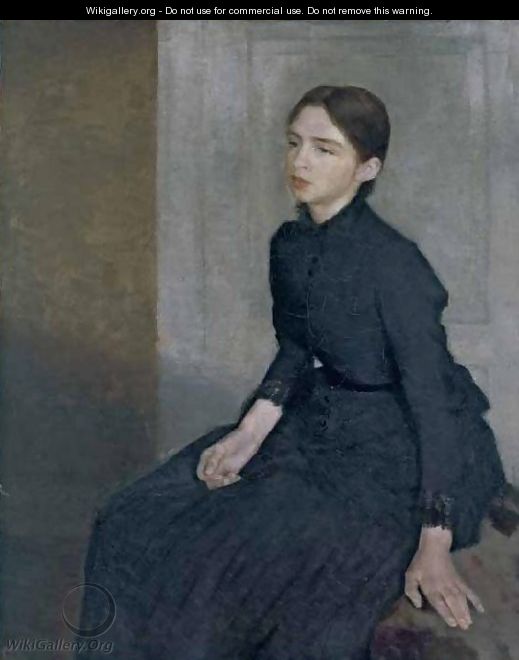 Portrait of a Young Woman - Vilhelm Hammershoi