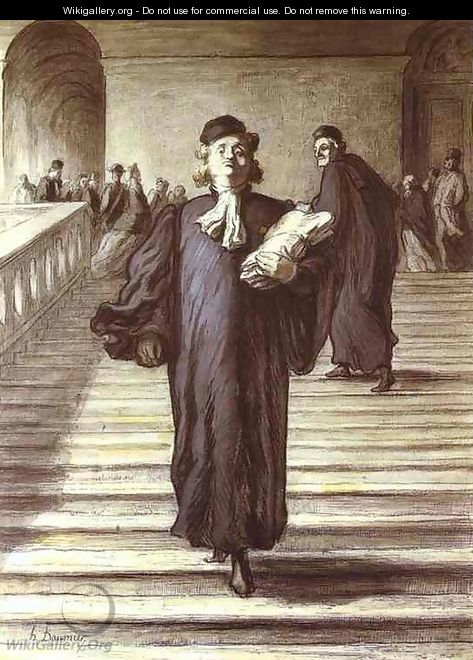 Grand Staircase of the Palace of Justice - Honoré Daumier