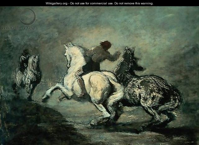 Horsemen - Honoré Daumier
