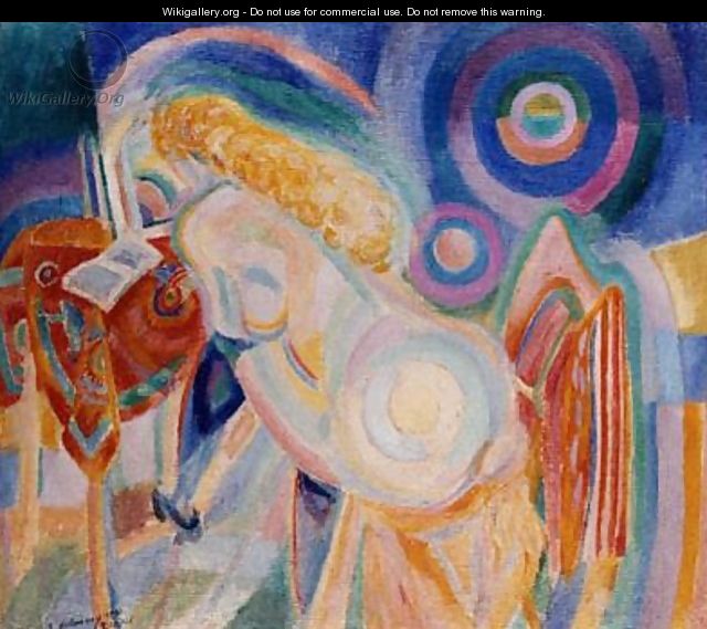 Nude Woman Reading - Robert Delaunay