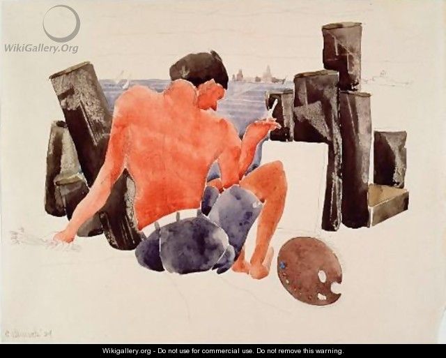 The Artist on the Beach at Provincetown - Charles Demuth