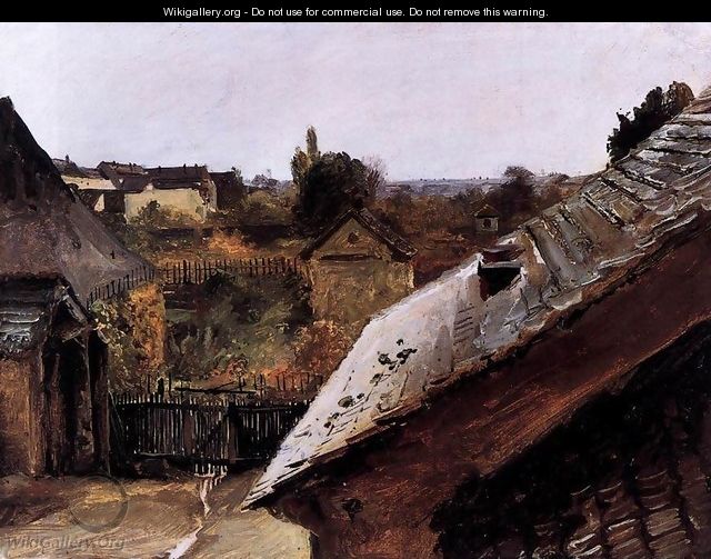 View of Rooftops and Gardens - Karl Blechen