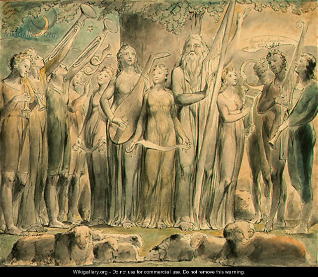 Job and His Family Restored to Prosperity - William Blake