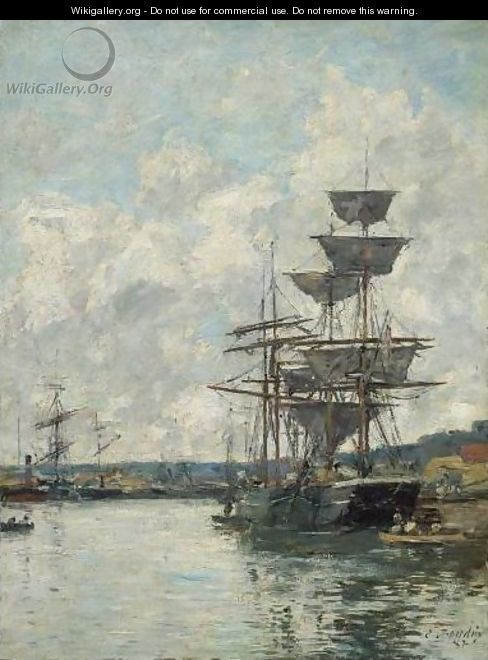 Ships at Le Havre - Eugène Boudin