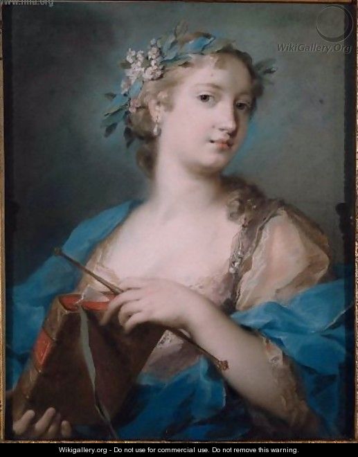 Portrait of a Woman Wearing a Laurel Wreath - Rosalba Carriera