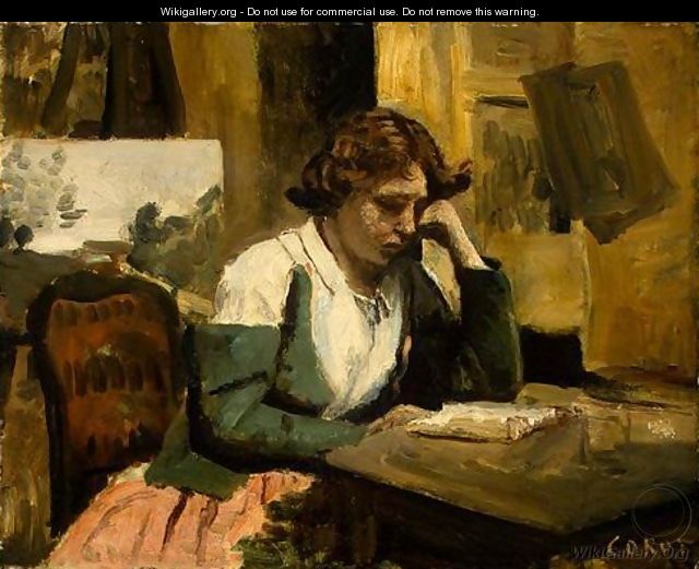 Young Girl Reading - Jean-Baptiste-Camille Corot