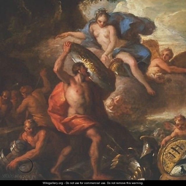 Thetis Accepting the Shield of Achilles from Vulcan  - Sir James Thornhill