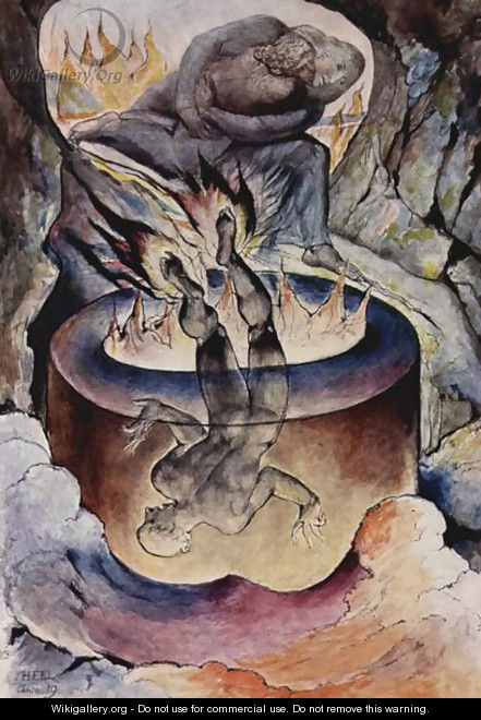 Inferno, Canto XIX, 42-120, The simoniac Pope - William Blake