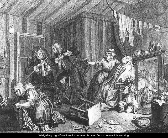She Expires while the Doctors are disputing - William Hogarth
