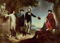 Captain James Cook 1728-79 Sir Joseph Banks 1743-1820 Lord Sandwich with Dr Daniel Solander 1733-82 and Dr John Hawkesworth 1715-73 1771 - John Hamilton Mortimer