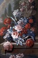 Still Life of Flowers by a Fountain - Mary Moser