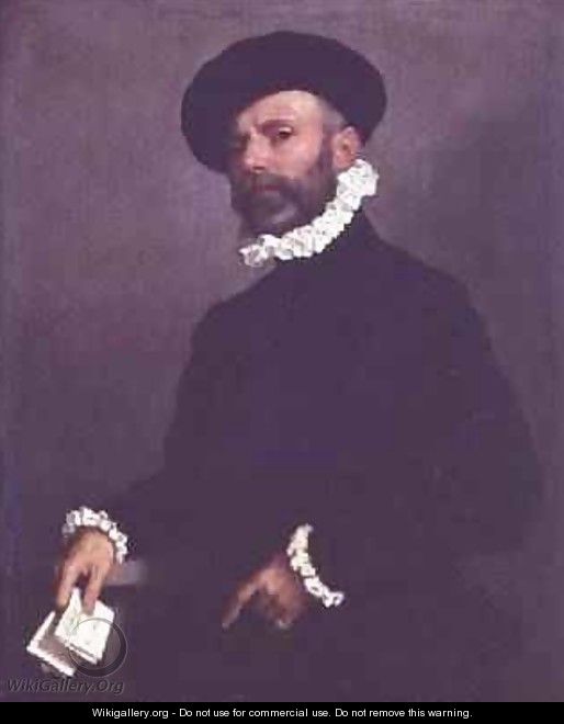 Portrait of a Man holding a Letter 1570-75 - Giovanni Battista Moroni