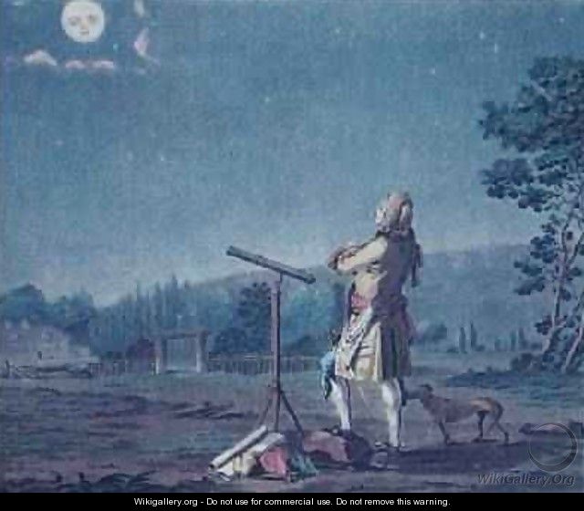 Bernard Le Bovier de Fontenelle 1657-1757 Meditating on the Proliferation of Worlds 1791 - (after) Morret, Jean Baptiste