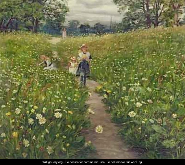 Gathering Wild Flowers - Phillip Richard Morris