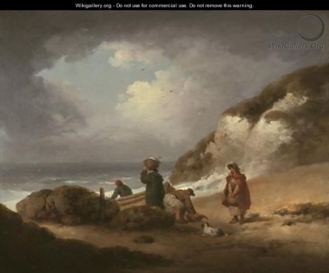 Beach Scene with Fishermen and their Catch - George Morland
