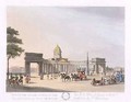 View of the Square of Kassan and the Cathedral at St Petersburg - (after) Mornay