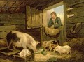 A Boy Looking into a Pig Sty 1794 - George Morland