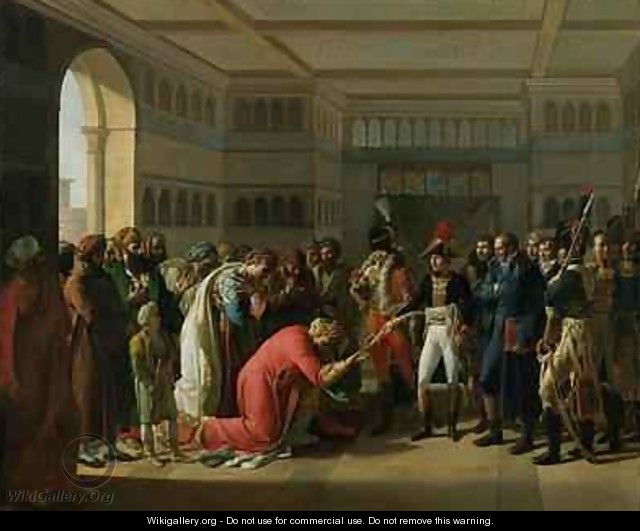 General Bonaparte Giving a Sword to the Military Chief of Alexandria July 1798 1808 - Francois Henri Mulard