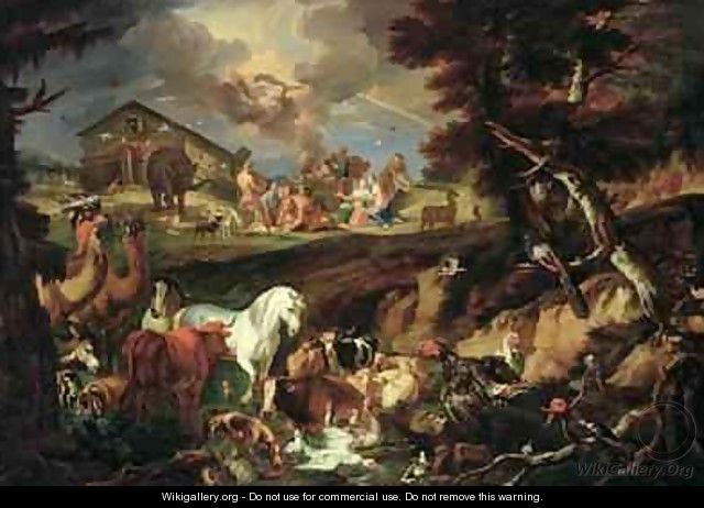 Noah offers up a Sacrifice as a Sign of his Gratitude 1687-90 - Pieter the Younger Mulier (Tampesta, Pietro)