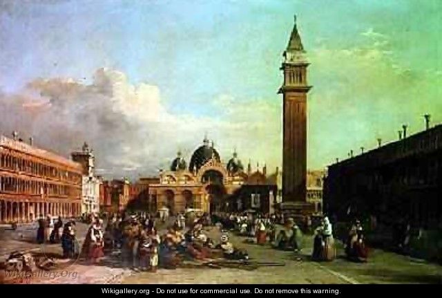 The Piazza San Marco with a procession - William James Muller