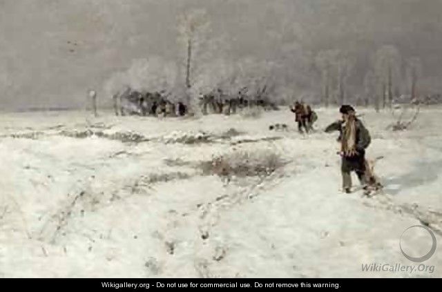 Hunting in the Snow - Hugo Muhlig