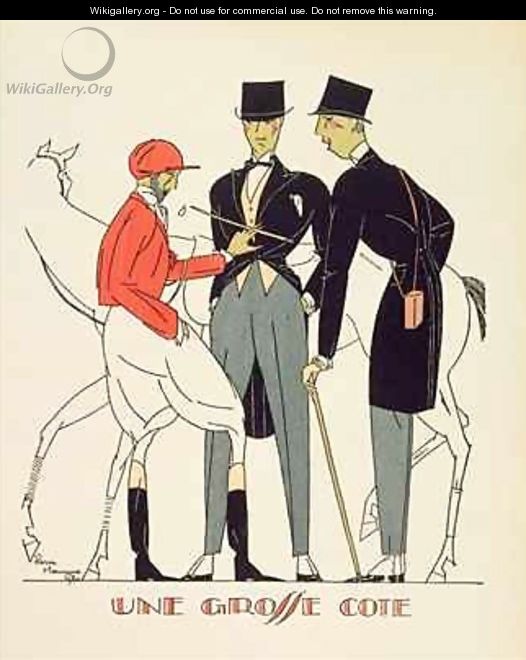 Une Grosse Cote illustration from Monsieur magazine June 1920 - Pierre Mourgue