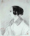 George Sand 1804-76 in profile 1833 - Alfred de Musset