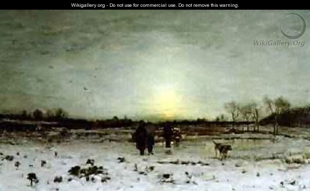 Winter Landscape at Sunset 2 - Ludwig Munthe