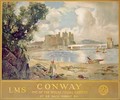 Conway Castle poster advertising the London Midland and Scottish Railway 1930 - David Murray