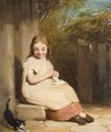 Young Girl with Kitten - William Mulready