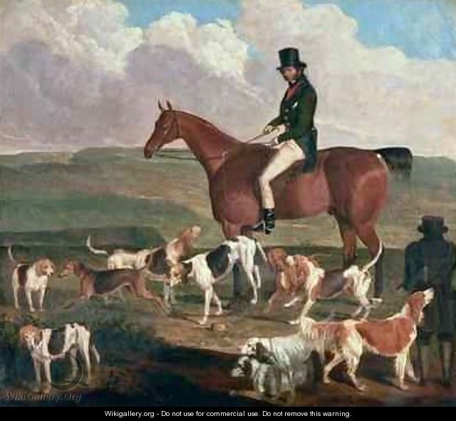 Tom Llewelyn Brewer on his Horse The Doctor 1845 - James Flewitt Mullock