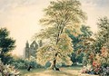 New College Gardens at Oxford 1831 - Frederick Nash