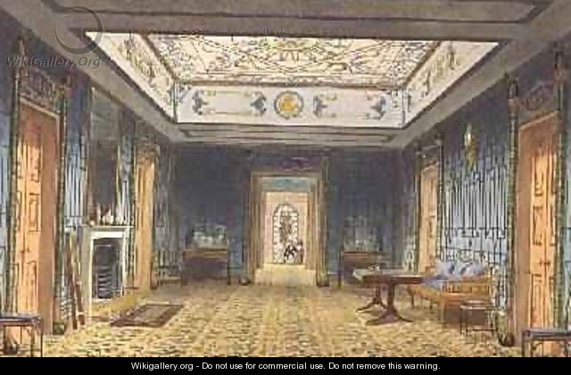 The Double Lobby or Gallery South above the Corridor from Views of the Royal Pavilion - John Nash